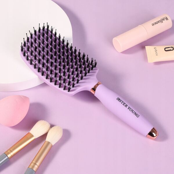 SISTER YOUNG_Ovia Hair Brush szczotka do włosów z włosiem dzika Lilac