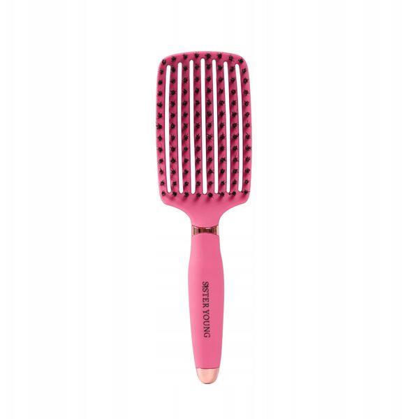 SISTER YOUNG_Ovia Hair Brush szczotka do włosów z włosiem dzika Fuchsia