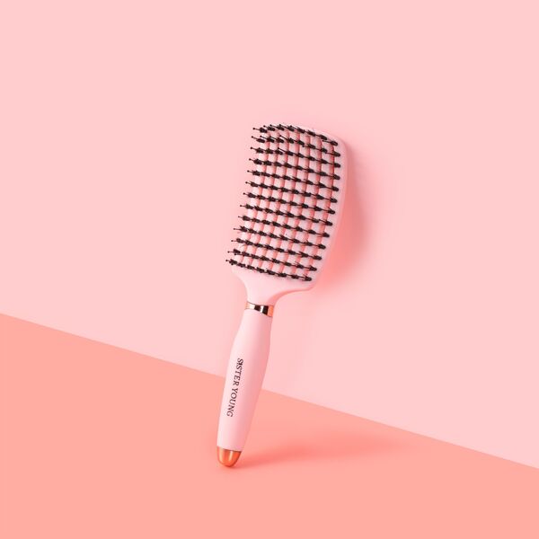 SISTER YOUNG_Ovia Hair Brush szczotka do włosów z włosiem dzika Pink