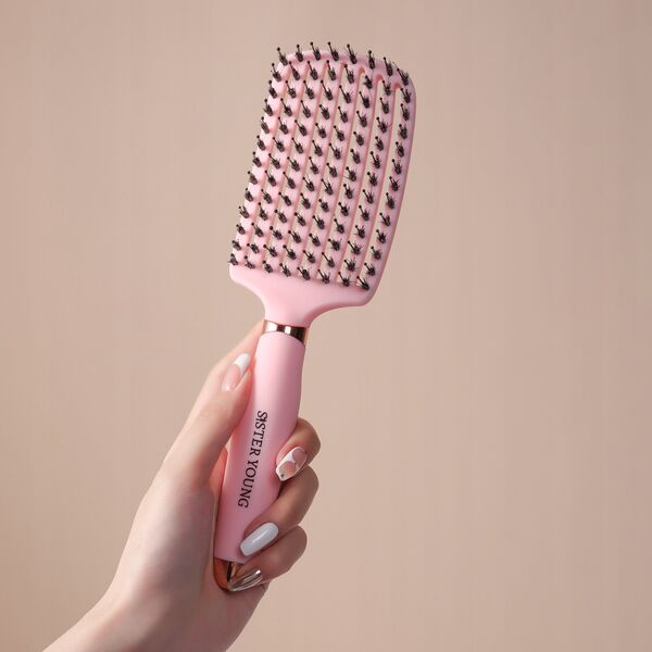 SISTER YOUNG_Ovia Hair Brush szczotka do włosów z włosiem dzika Pink