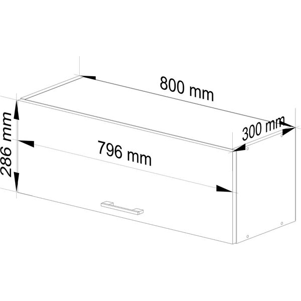 Fabryka Mebli Akord WISZĄCA SZAFKA KUCHENNA OLIWIA G1 W 80 cm BIAŁA