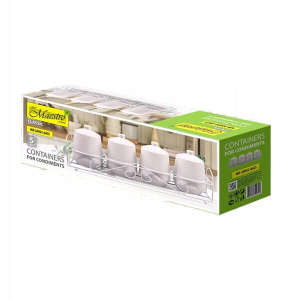 Maestro Zestaw pojemników 5 el.Maestro MR-20002-04CS White