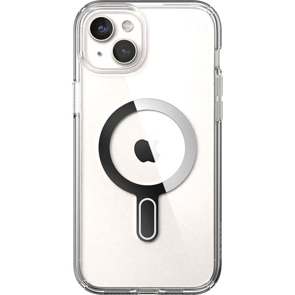Speck Speck Presidio Perfect-Clear ClickLock & Magsafe - Etui iPhone 15 Plus / iPhone 14 Plus (Clear / Chrome Finish / Serene Silver)