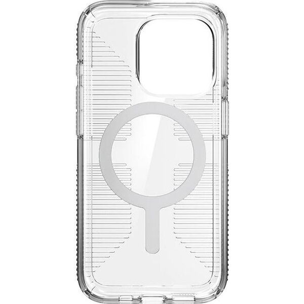 Speck Speck Gemshell Grip + MagSafe - Etui do iPhone 15 Pro (Clear / Chrome Finish)