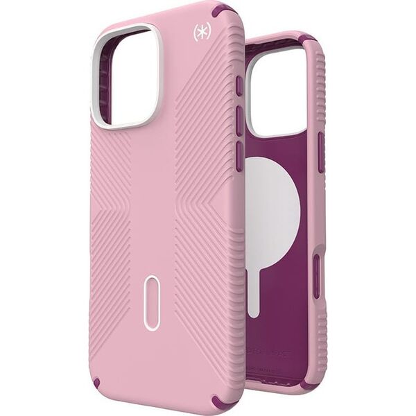 Speck Speck Presidio2 Grip ClickLock & MagSafe - Etui iPhone 16 Pro Max (Wednesday Pink / Boysenberry Purple / White)