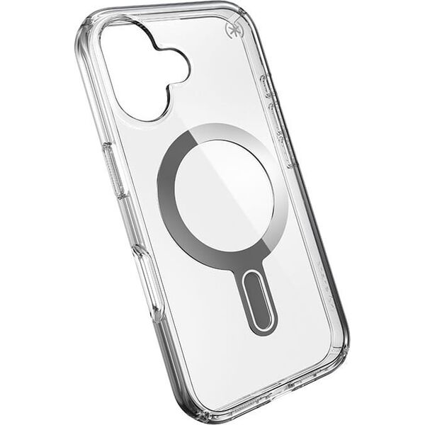Speck Speck Presidio Perfect-Clear ClickLock & MagSafe - Etui iPhone 16 (Clear / Chrome Finish / Serene Silver)