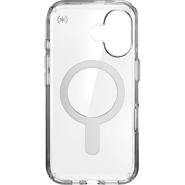 Speck Speck Presidio Perfect-Clear ClickLock & MagSafe - Etui iPhone 16 (Clear / Chrome Finish / Serene Silver)
