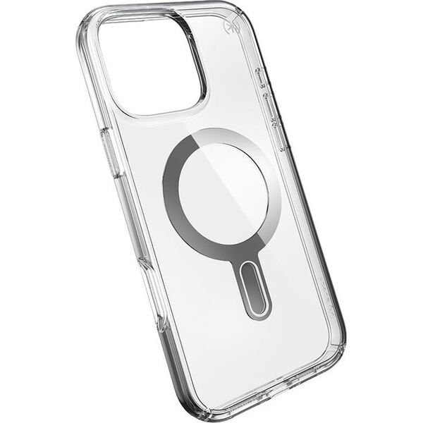 Speck Speck Presidio Perfect-Clear ClickLock & MagSafe - Etui iPhone 16 Pro Max (Clear / Chrome Finish / Serene Silver)