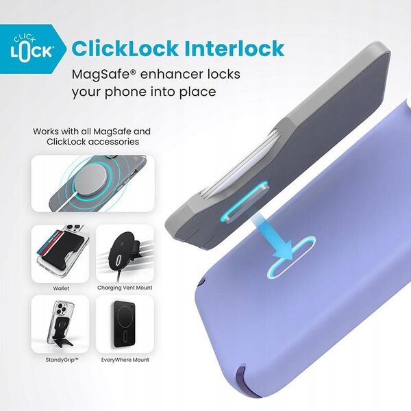Speck Speck Presidio2 Pro ClickLock & MagSafe - Etui iPhone 16 Pro Max (Future Lavender / Cassis Purple / White)