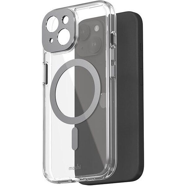 Moshi Moshi iGlaze MagSafe - Etui iPhone 15 (Meteorite Gray)