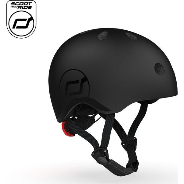 Kask dla dzieci 1-5 lat rozm. XXS-S, kolor: Black (czarny), Scoot and Ride
