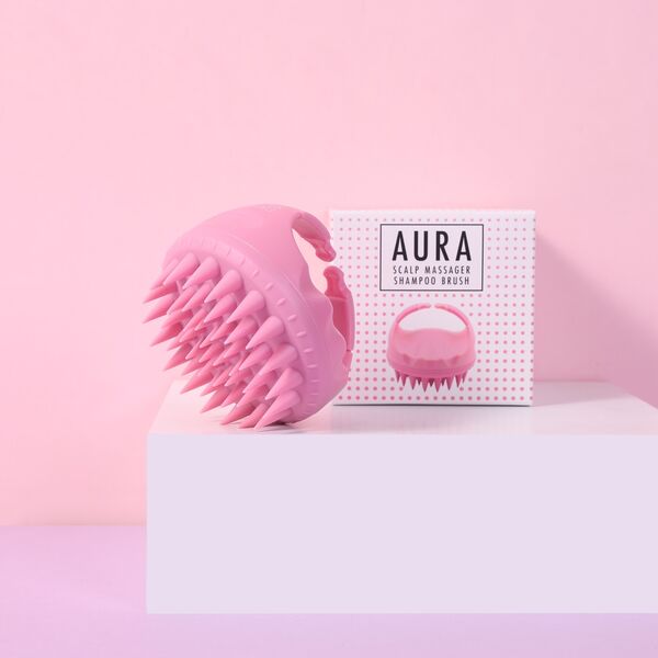 SISTER YOUNG_Aura Scalp Massager Shampoo Brush szczotka do masażu i mycia głowy Pink