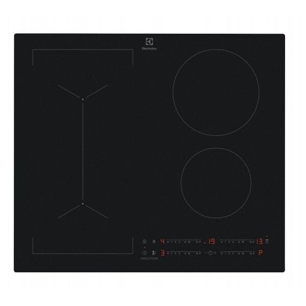 Electrolux 600 Series SaphirMatt  Hob2Hood  platums 59 cm  bez ramja  melna - Iebuvejama indukcijas plits virsma
