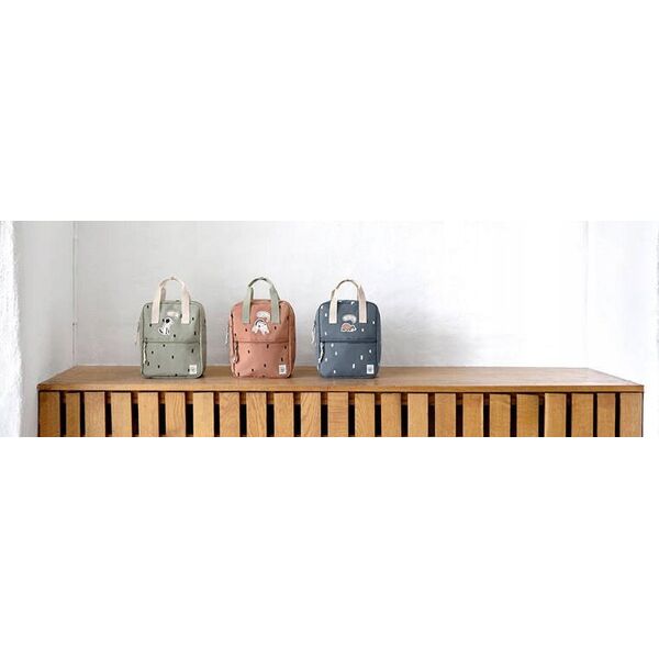 Lassig Mini Square Backpack Happy Prints Navy