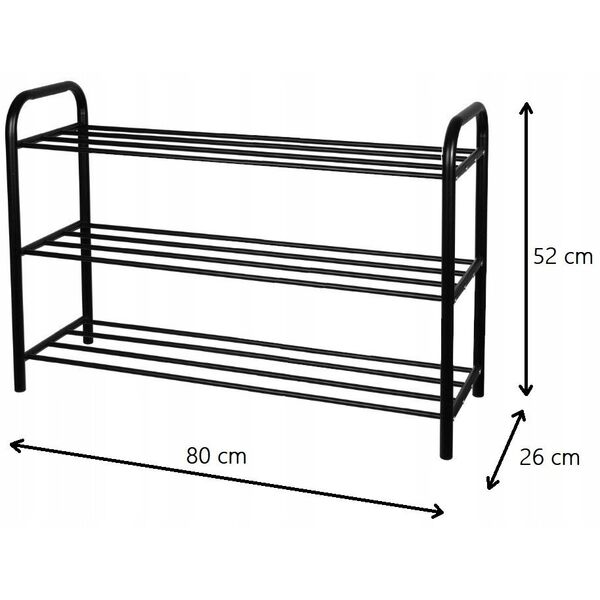 PÓŁKA REGAŁ STOJAK NA BUTY 80 X 52 X 26CM BRUNBESTE BB-3399