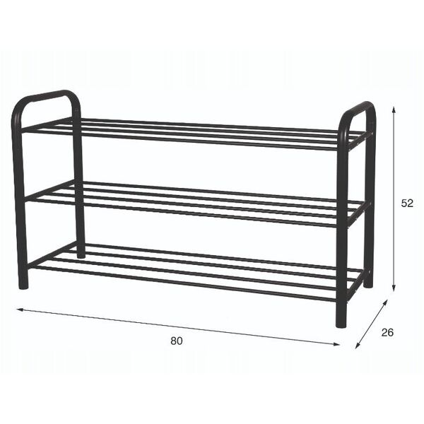 PÓŁKA REGAŁ STOJAK NA BUTY 80 X 52 X 26CM BRUNBESTE BB-3399