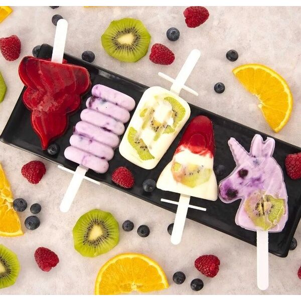 FOREMKA NA LODY SORBET FORMA DO LODÓW NA PATYKU SILIKONOWA Z POKRYWKĄ TWIST ORION 151799