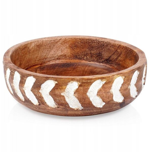 MISKA DREWNIANA DO SERWOWANIA PRZEKĄSEK SAŁATEK NA OWOCE 20CM 850ML VILDE 259688