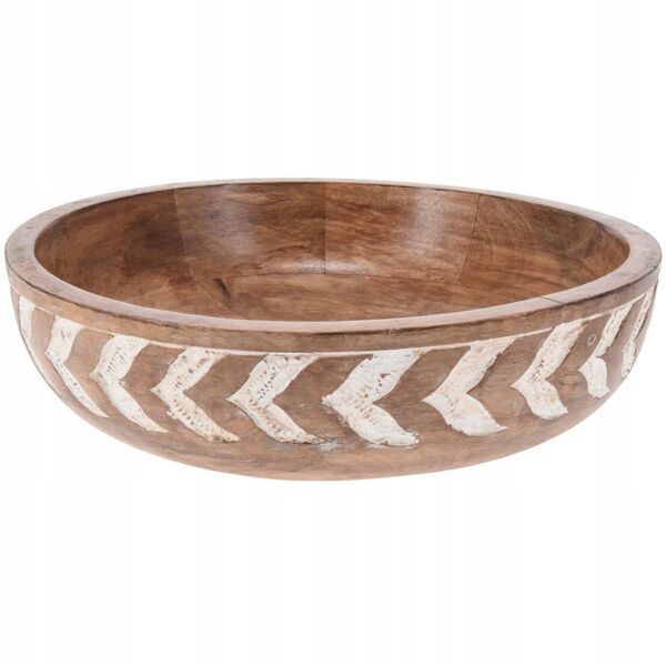 MISKA DREWNIANA DO SERWOWANIA PRZEKĄSEK SAŁATEK NA OWOCE 24CM 1.3L VILDE 259689