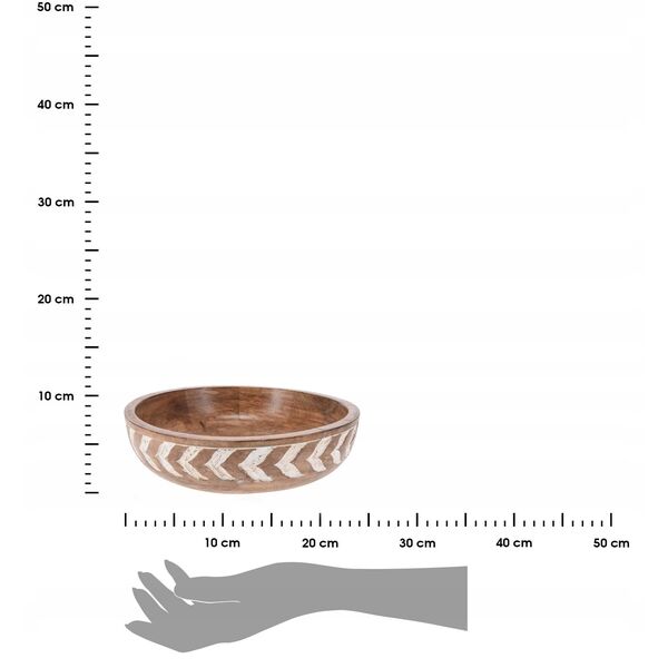 MISKA DREWNIANA DO SERWOWANIA PRZEKĄSEK SAŁATEK NA OWOCE 24CM 1.3L VILDE 259689