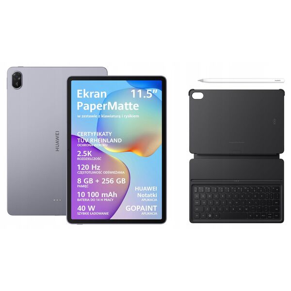 Huawei MatePad 11,5" 2025 8/256GB WiFi fioletowy + klawiatura + rysik