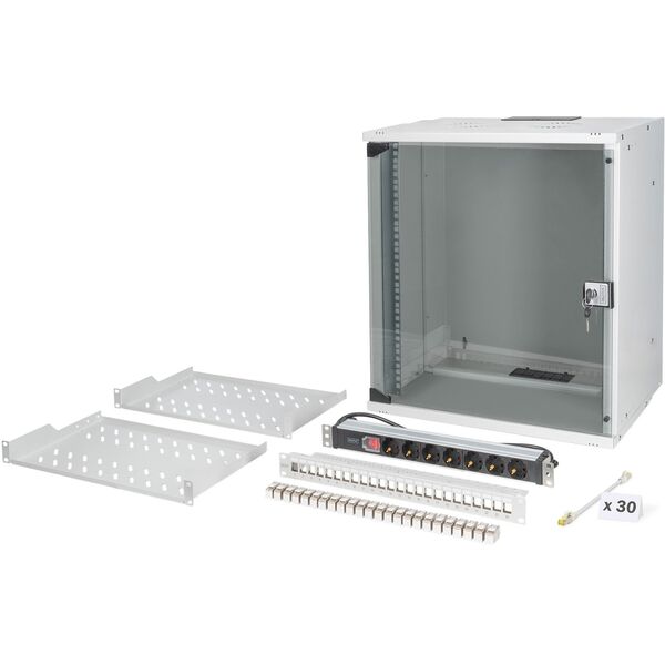 DIGITUS Netzwerk-Set 483 mm (19") - 12HE, 540x400 mm (BxT)we