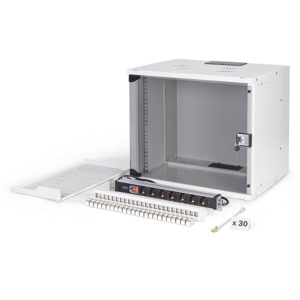 DIGITUS Netzwerk-Set 483 mm (19") - 9HE, 540x400 mm (BxT) we
