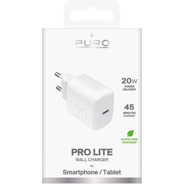 Ładowarka sieciowa USB-C PROLITE 20W - biała Ładowarka sieciowa USB-C PROLITE 20W - biała