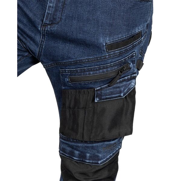 Spodnie robocze DENIM, wzmocnienia Oxford, granatowe, rozmiar M