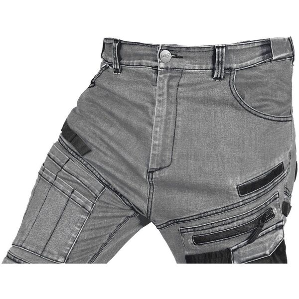 Spodnie robocze DENIM, wzmocnienia Oxford, szare, rozmiar S
