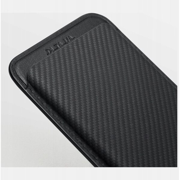 Portfel magnetyczny PITAKA Woven Wallet MagSafe do telefonu czarno szary
