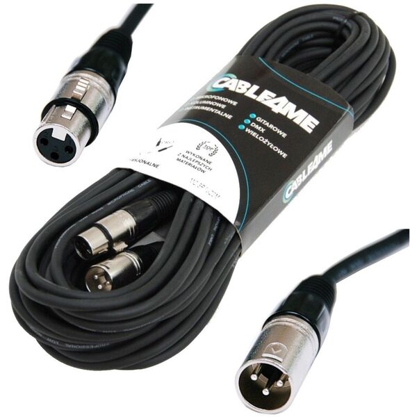 CABLE4ME kabel mikrofonowy sygnałowy XLR/XLR 20m