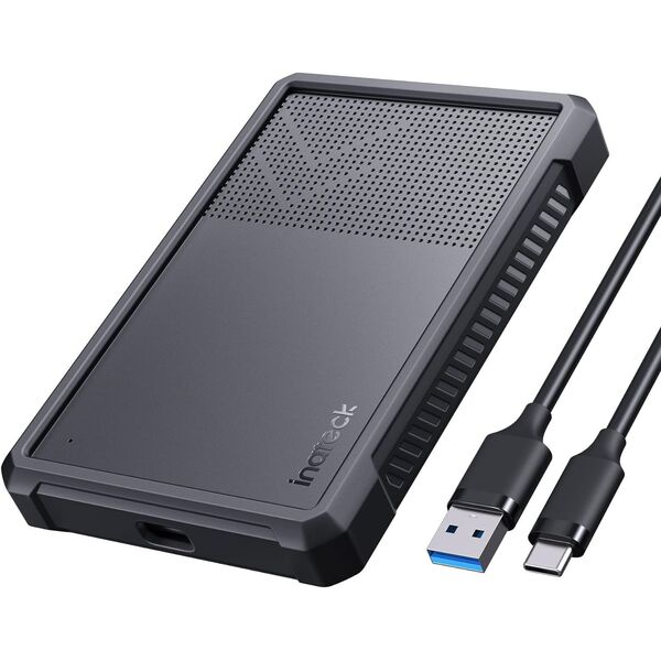 Inateck Festplattengehäuse 2,5" USB 3.2 Silikon Hülle