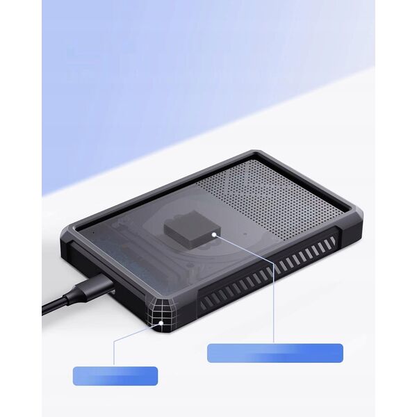 Inateck Festplattengehäuse 2,5" USB 3.2 Silikon Hülle