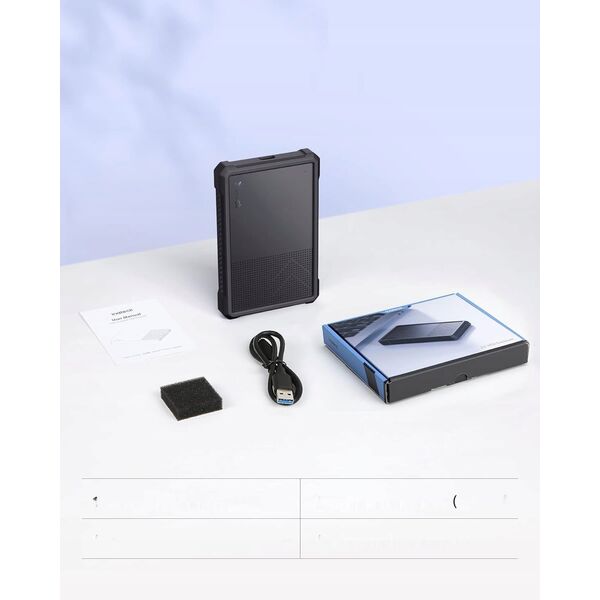 Inateck Festplattengehäuse 2,5" USB 3.2 Silikon Hülle