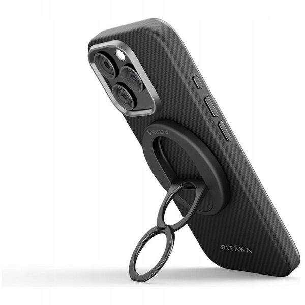 Uchwyt magnetyczny PITAKA MagEZ Grip 3 MagSafe do telefonu czarno szary