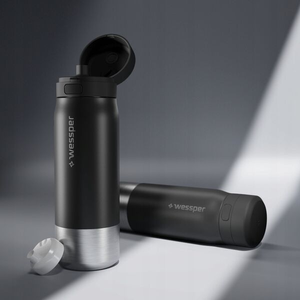 Butelka filtrująca Wessper B2 STAINLESS STEEL Actitex™ 700ml Black (WES276-700-BK_K)