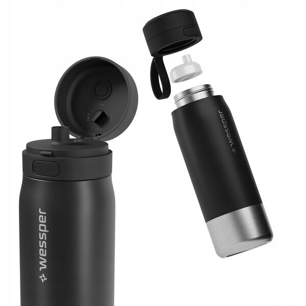 Butelka filtrująca Wessper B2 STAINLESS STEEL Actitex™ 700ml Black (WES276-700-BK_K)