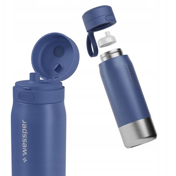 Butelka filtrująca Wessper B2 STAINLESS STEEL Actitex™ 700ml Blue (WES276-700-BL_K)