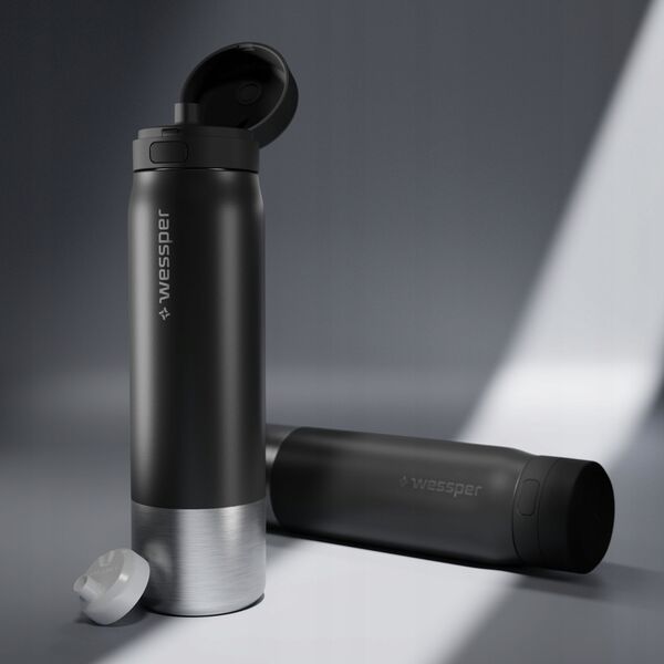 Butelka filtrująca Wessper B2 STAINLESS STEEL Actitex™ 1000ml Black (WES276-1000-BK_K)