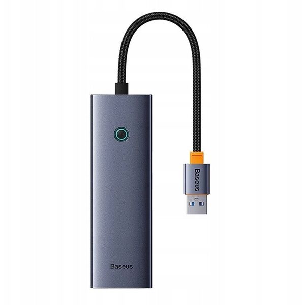 Stacja/replikator Baseus OS-Baseus UltraJoy Series 4-Port HUB Space Grey（USBA to USB3.0*3+RJ45*1）