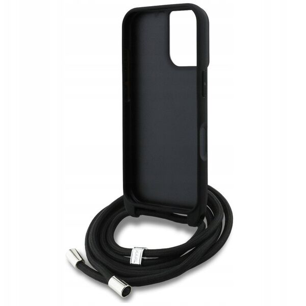 Case Karl Lagerfeld Crossbody Grained    Pattern & Logo MagSafe for iPhone 16 black