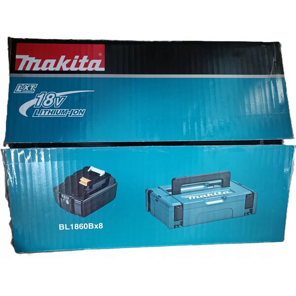 Komplektas 18V, 8xBL1860B, MAKPAC 1 Makita