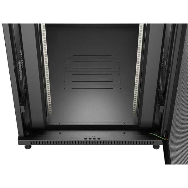 ΕΓΚΑΤΑΣΤΑΣΙΑΚΟ ΝΤΟΥΛΑΠΙ RACK ΔΑΠΕΔΟΥ 19" 22U 800X1200 ΜΑΥΡΟ ΔΙΑΤΡΗΤΗ ΠΟΡΤΑ Lanberg (FLAT PACK)