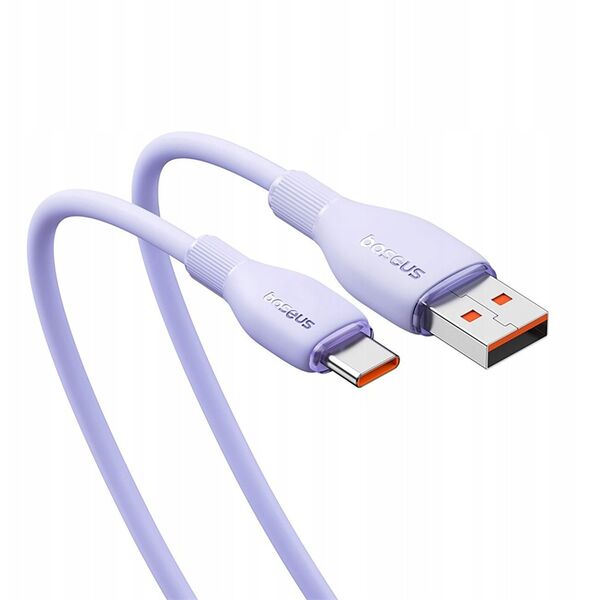 Kabel Baseus Pudding 100W USB-A - USB-C 2m - fioletowy