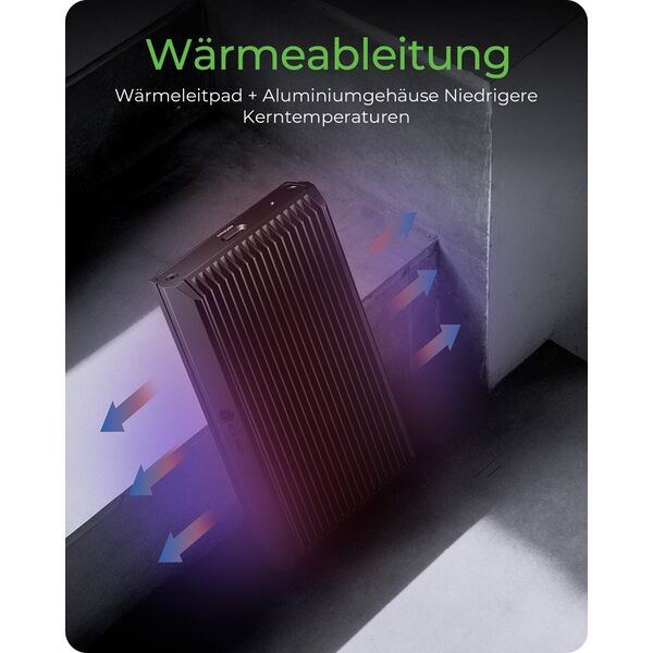 ICY BOX IB IB-1920M-C42 USB4 M.2 NVMe Gehaeuse USB4 Gen 3x2 Type-C up to 40 Gbit/s werkzeuglos Aluminium mit Waermeleitpad