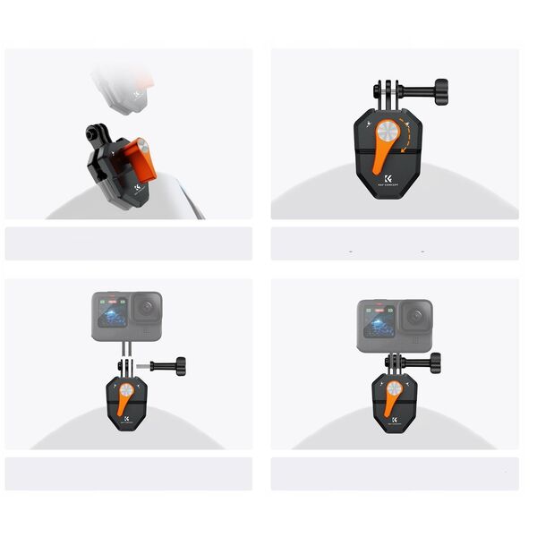 Uchwyt Klips Mocowanie Zacisk Na Szybę Owiewkę Motor Skuter Do Gopro 1/4"" / Kf31.169