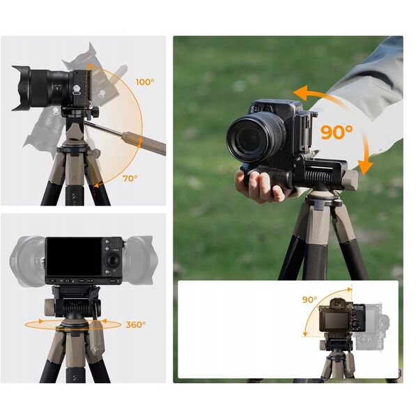 Statyw Fotograficzny Foto 190cm 4kg Uchwyt Na Telefon + Pilot / K&f Kf09.155