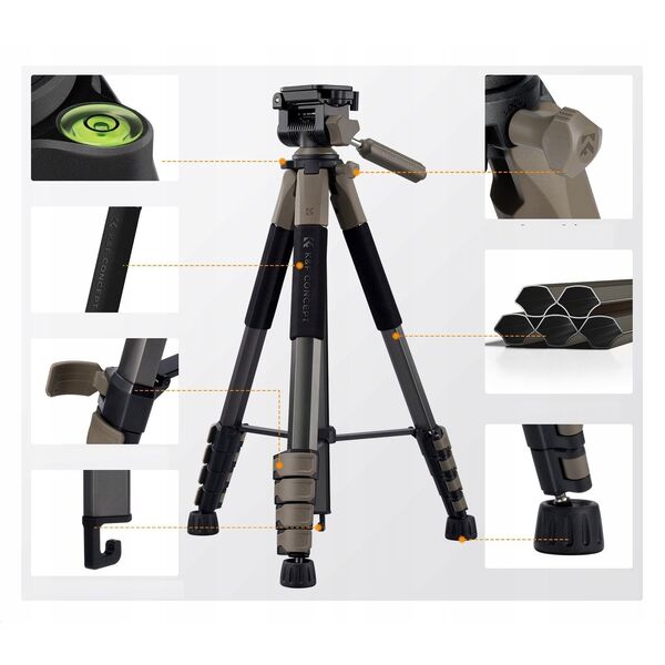 Statyw Fotograficzny Foto 190cm 4kg Uchwyt Na Telefon + Pilot / K&f Kf09.155