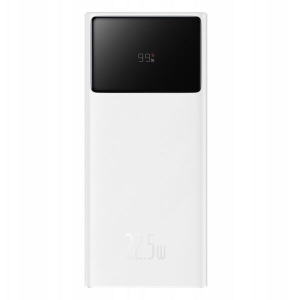 Powerbank Baseus EnerFill FP41 30000mAh 22.5W z kablem Baseus Simple USB-A - USB-C 3A 30cm - biały
